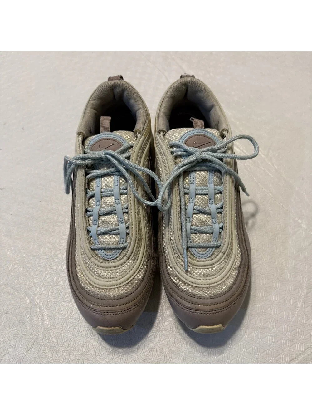 Nike Air Max 97 Sneakers in Beige Taupe LBlue Women's US 10